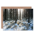 thumbnail image 1 of Birthday Painting Winter Forest Floor Greetings Card Plus Envelope Blank inside, 1 of 3