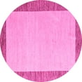 thumbnail image 1 of Ahgly Company Indoor Round Solid Pink Modern Area Rugs, 4' Round, 1 of 4