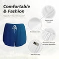 thumbnail image 4 of Honeii teal blue print a double-layered women's running short, ideal for gym, tennis, and various activities, complete with a practical pocket-XX-Large, 4 of 7