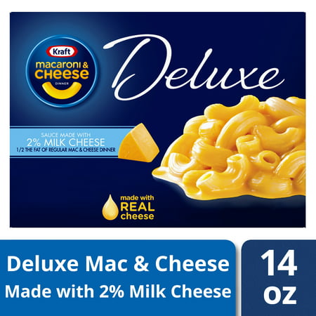 Kraft Deluxe Macaroni & Cheese Dinner Sauce Made with 2% Milk Cheese ...