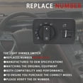 thumbnail image 3 of Headlamp Dimmer Switch For Audi A6 Quattro 2002 2003 2004 2005, Fog Lamp Control Switch, Light Switch With Dimmer Replacement OEM 4B1941531E-black, 3 of 6