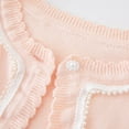 thumbnail image 3 of Zwiiyzr Baby Girl and Toddler Long Sleeve Thin Cardigan Kids Knitted Solid Color Button Up Shrug Cardigan Sweater 18Months-14Years Pink, 3 of 7