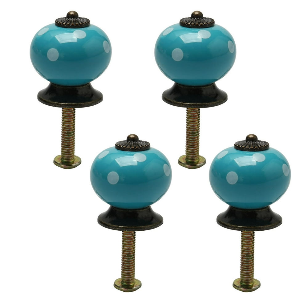 Ceramic Knobs Vintage Pull Handle Furniture Wardrobe Dresser