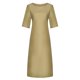 thumbnail image 4 of Gibobby Vestido Causal para Mujer de Verano Moda mujer color sólido algodón y lino manga larga cuello redondo pliegue vestido casual(Amarillo,5XL), 4 of 5