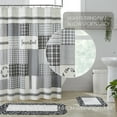 thumbnail image 3 of VHC Brands, Sawyer Mill™ Stenciled Patchwork Shower Curtain, Black, 72x72, 3 of 7