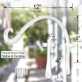 thumbnail image 3 of Yunhang Plant Bracket Hook Gardening Tools Flower Pot Stand For Home Balcony Hooks Yard White 2pcs/set Hanger More Convenient, 3 of 7