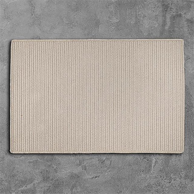 Colonial Mills Rug LS10R036X060S 3 x 5 ft. Sunbrella Solid Braided Rug Papyrus