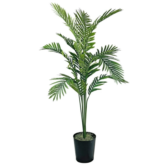 Mainstays Artificial Tree, Palm Tree, 6 ft, Round Metal Container