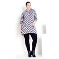 thumbnail image 2 of Avenue Women's Plus Size Emily Panel Stripe Tunic, 2 of 2