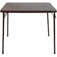 thumbnail image 4 of CQAOE Foldable Card Table with Vinyl Tabletop - Portable Game Table for Indoor and Outdoor Activities - Compact, Sturdy, Easy to Store,Brown, 4 of 9