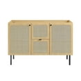 thumbnail image 3 of Modway Chaucer 48" Metal & Wood Bathroom Vanity Cabinet in Oak, 3 of 11