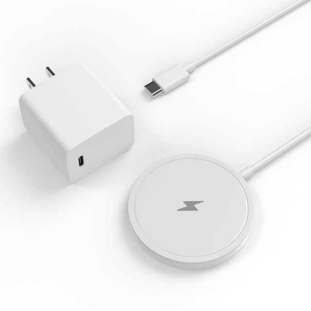 Cargador inalámbrico PINRUIGE magnético de 15 W para iPhone con adaptador