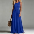 thumbnail image 2 of Ihhxva Dress for Women Sleeveless Maxi Loose Fit with Pockets Long Green Casual Evening Out S-2XL, 2 of 9