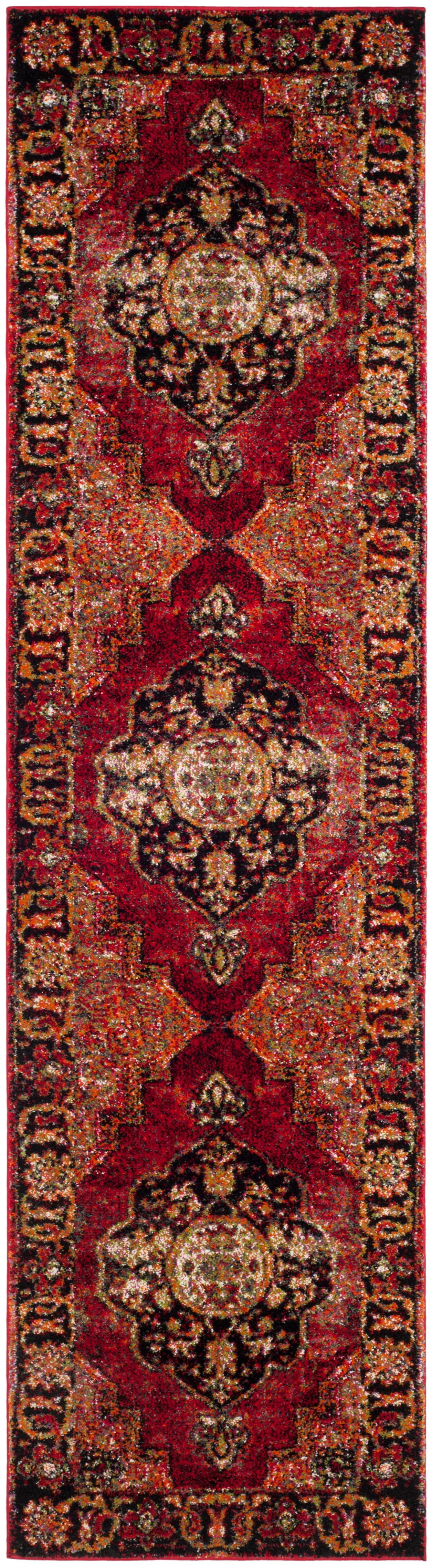 SAFAVIEH Vintage Hamadan Tahnee Traditional Runner Rug, Red/Multi, 2'3" x 20'