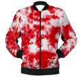 thumbnail image 4 of Utoimkio Men's Casual Stand Collar Jacket Tie-dye Printed Long Sleeve Full Zipper Jackets Fall Winter Outwear with Pockets, 4 of 6