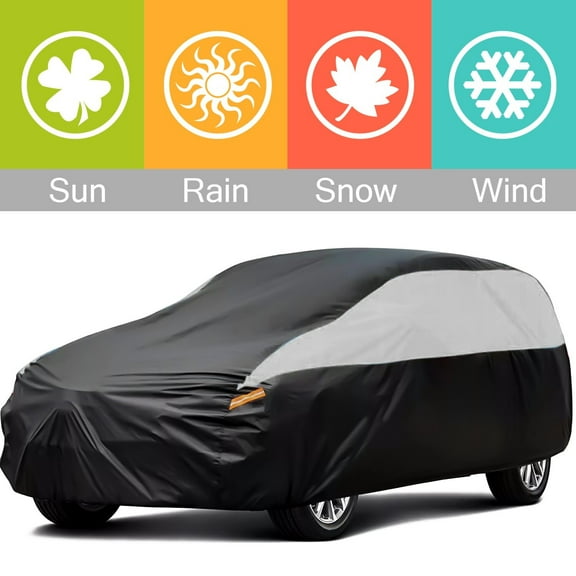 Elegant Choise Car Full Cover Outdoor Sun UV Rain Dust Resistant Protector Fit Nissan Rogue SUV, 15.9*6.2*6.1ft