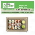 thumbnail image 4 of EcoQuality Compostable Sushi Trays Medium - Natural Sugarcane Bagasse Take Out Sushi Container - Biodegradable Disposable Sushi Plate Eco Friendly Plastic Alternative To go Serving Tray (500 PACK), 4 of 8