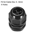 thumbnail image 2 of M25 Cable Gland 4 Holes Waterproof IP68 Nylon Joint Adjustable Locknut for 4-6mm Dia, 2 of 4