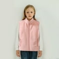 thumbnail image 2 of Staki White Fur Vest Toddler Girls Fleece Vest Coat Warm Fall Winter Warm Thick Cotton Sleeveless Jacket Polar Fleece Jacket(Pink,9-10 Years), 2 of 9