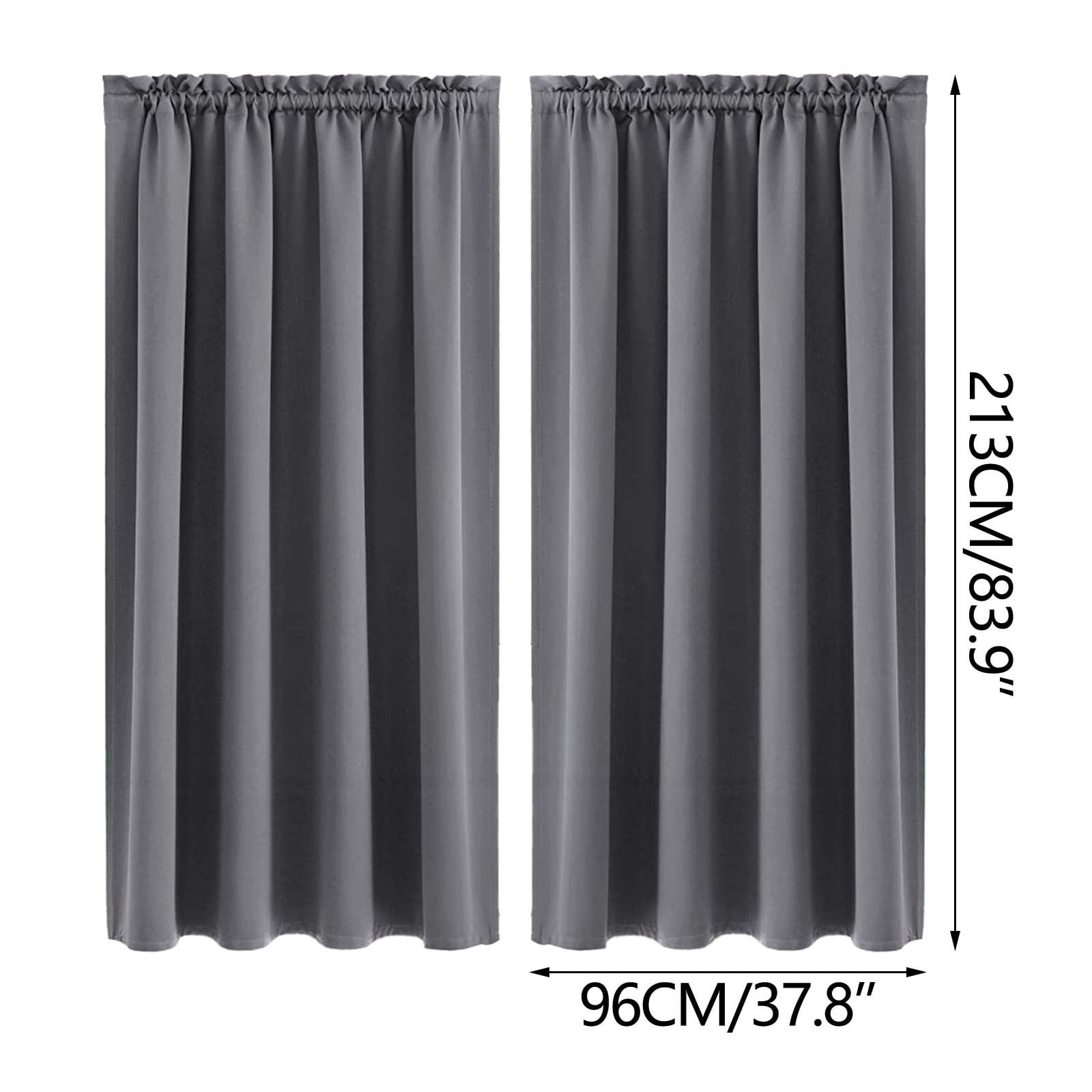 Heat Blocking Thermal Curtains,Blackout Curtains for Bedroom,Thermal Insulated,Energy Saving & Noise Reducing Curtains for Living Room/Kitchen(Gray 84*38in/Side)from ANMUYUM