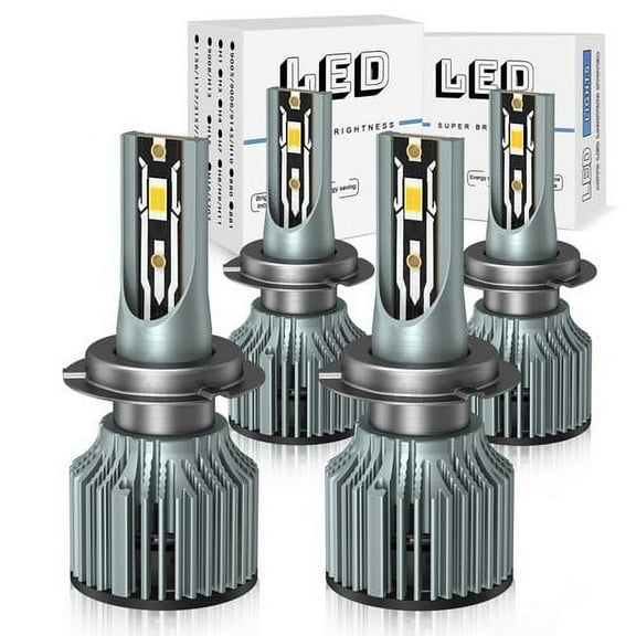 For Mercedes-Benz E320 1996-2009 4pcs Bright H7 LED Headlight High Low Beam Bulbs White