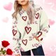 thumbnail image 1 of Sudadera con capucha para niños, camiseta de manga larga con estampado de cuello redondo para niños y niñas mayores, sudadera con capucha, top de poliéster para niña, 1 of 6