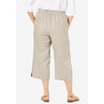 thumbnail image 2 of Woman Within Plus Size Linen Capri (Petite Available), 2 of 6