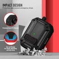 thumbnail image 5 of Airpod Pro Case Cover with Secure Lock Clip, Military Armor Series Full-Body Rugged Hard Shell for Men Women with Keychain Carabiner,Shockproof Protective Case for AirPod Pro,Black, 5 of 5