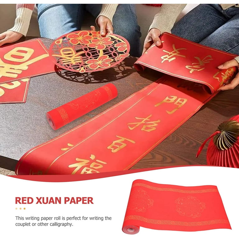 Red Raw Rice Paper Paper Cut Chinese Calligraphy Wedding Party Decor DIY  Couplet Chinese New Year Calligraphy Paper -  Israel