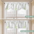 thumbnail image 5 of Coastal Sage Green Tie Up Valance Curtains for Windows, Kitchen Curtains Window Treatments, Ocean Coral Starfish Jellyfish Short Window Shades Valances for Bedroom Bathroom Cafe 42"x12", 5 of 8