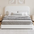 thumbnail image 4 of 4 EVER WINNER Queen Size Bed Frame,Cloud Boucle Upholstered Platform Bed Frame with Headboard, Soft Rounded Corners, No Box Spring Required, Non-Slip and Noise-Free, Easy Assembly, White, 4 of 9