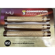 Miu Sheet Commercial Set Of 3 Silicone Baking Liners, 11.6 Inch X 16.5 Inch, Brown