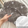 thumbnail image 4 of King Size Fitted Sheet Set - Taupe Brown Halloween 3 Piece Bedding Sets 16" Deep Pocket Fitted Sheet with 2 Pillowcases, Checkered Bat Bow Brushed Microfiber Hotel Luxury Bed Sheets, 4 of 9