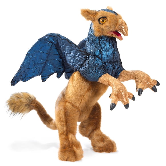 Marioneta de mano Folkmanis Griffin Beige/Azul/Negro