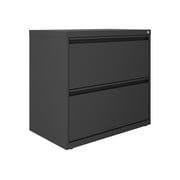 Hirsh 101 - Lateral filing cabinet - 2 drawers - steel - charcoal