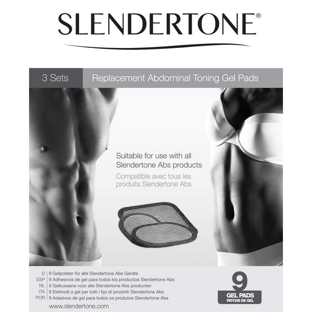 Slendertone Replacement Gel Pads for All Abdominal Belts, 3 Sets (9 Gel  Pads)