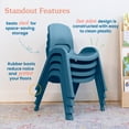 thumbnail image 4 of ECR4Kids Plastic Stackable SitRight Chair, 11in, Classroom Furniture, Peacock Blue, 4-Pack, 4 of 9