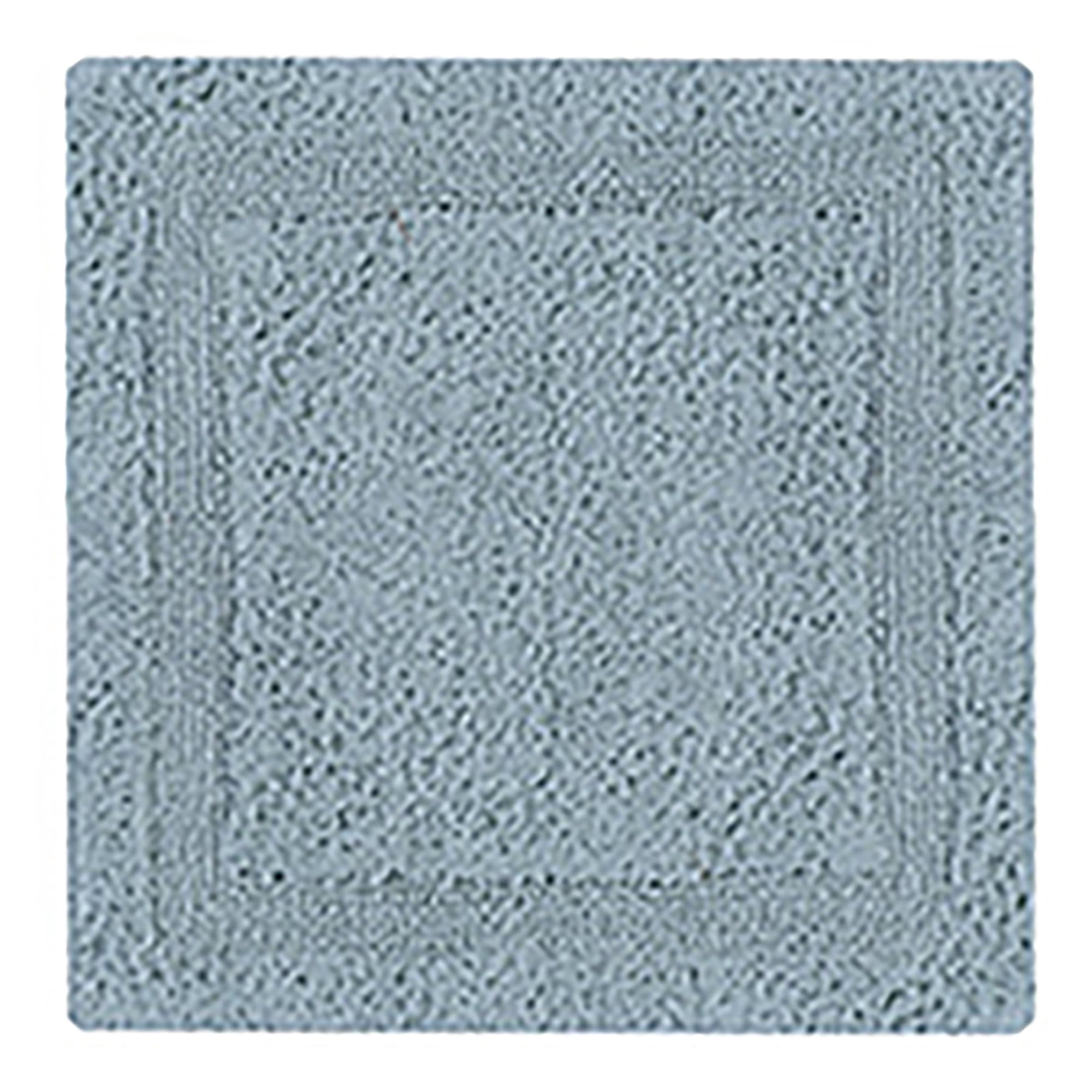 Better Trends 20" x 20" U-Shape Toilet Rug, 100% Cotton Tufted Bathroom Rug, Contour Mat, Water Absorbent, Reversible, Machine Wash (Blue) Lux Collection