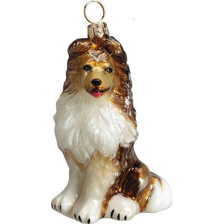 Shetland Sheltie Sheep Dog Polish Blown Glass Christmas Ornament Shetland Sheltie Sheep Dog Polish Blown Glass Christmas Ornament - Shetland Sheltie Sheep Dog Polish Blown Glass Christmas Ornament