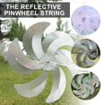 thumbnail image 3 of Deago 10 Meters 8 Pieces Windmills Reflective Pinwheels Bird Repellent Devices, 12" Silver Wind Spinners for Outdoor Yard Garden Farm Decor to Scare Birds, 3 of 7