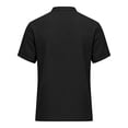 thumbnail image 5 of Rvwovn Men's Lightweight Cotton T-Shirt - Short Sleeve Band Collar Summer Casual Henley Solid Top, 5 of 6