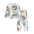 thumbnail image 2 of Wukai Cute Colorful Animal Print Women's Pajama Set - Soft Long Sleeve Sleepwear for Comfort and Style-Small, 2 of 9