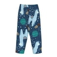 thumbnail image 5 of Fotbe Alpaca Astronaut in Space Women's Pajama Pants,Sleepwear Pants,Pj Bottoms Drawstring And Pockets-Large, 5 of 9