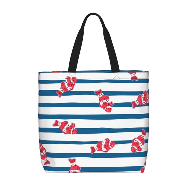 Balery Clown Fish Bolsa de Mano para Mujeres con Cremallera, Bolsa de Gimnasio con Compartimentos, Bolsa para Laptop, Bolsa para Trabajo