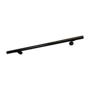 Aluminum Handrail Direct DHR 3' Handrail Section with Mounts - Black - Stair Handrail - USA Made Railing- Easy to Install Handrails for Outdoor & Indoor Stairs, Porch & Deck Stair Handrail