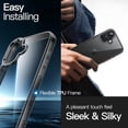 thumbnail image 6 of JETech Case for iPhone 16 6.1-Inch, Non-Yellowing Shockproof Phone Bumper Cover, Anti-Scratch Clear Back (Black), 6 of 6