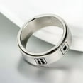 thumbnail image 4 of 8MM Lucky Dice Spinner Band Mens Titanium Steel Silver/Gold/Black Ring Size 6-12, 4 of 9