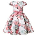 thumbnail image 3 of Hawee Girls Floral Summer Dress Bokwnot Waist Short Sleeves Sizes 4-10, 3 of 3