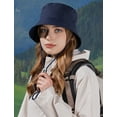 thumbnail image 4 of HonorHut Sun Hats Waterproof Lightweight Bucket Caps Packable Summer Cap with Adjustable Chin Strap Breathable Hiking Fishing Hat Outdoor Protection Navy Blue, 4 of 7