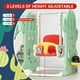 thumbnail image 3 of Yeshouse Juego de tobogán 7 en 1 para niños pequeños con columpio y aro de baloncesto, juego de interior y exterior para niños, juego de patio que incluye trepador, fútbol y golf, 3 of 8